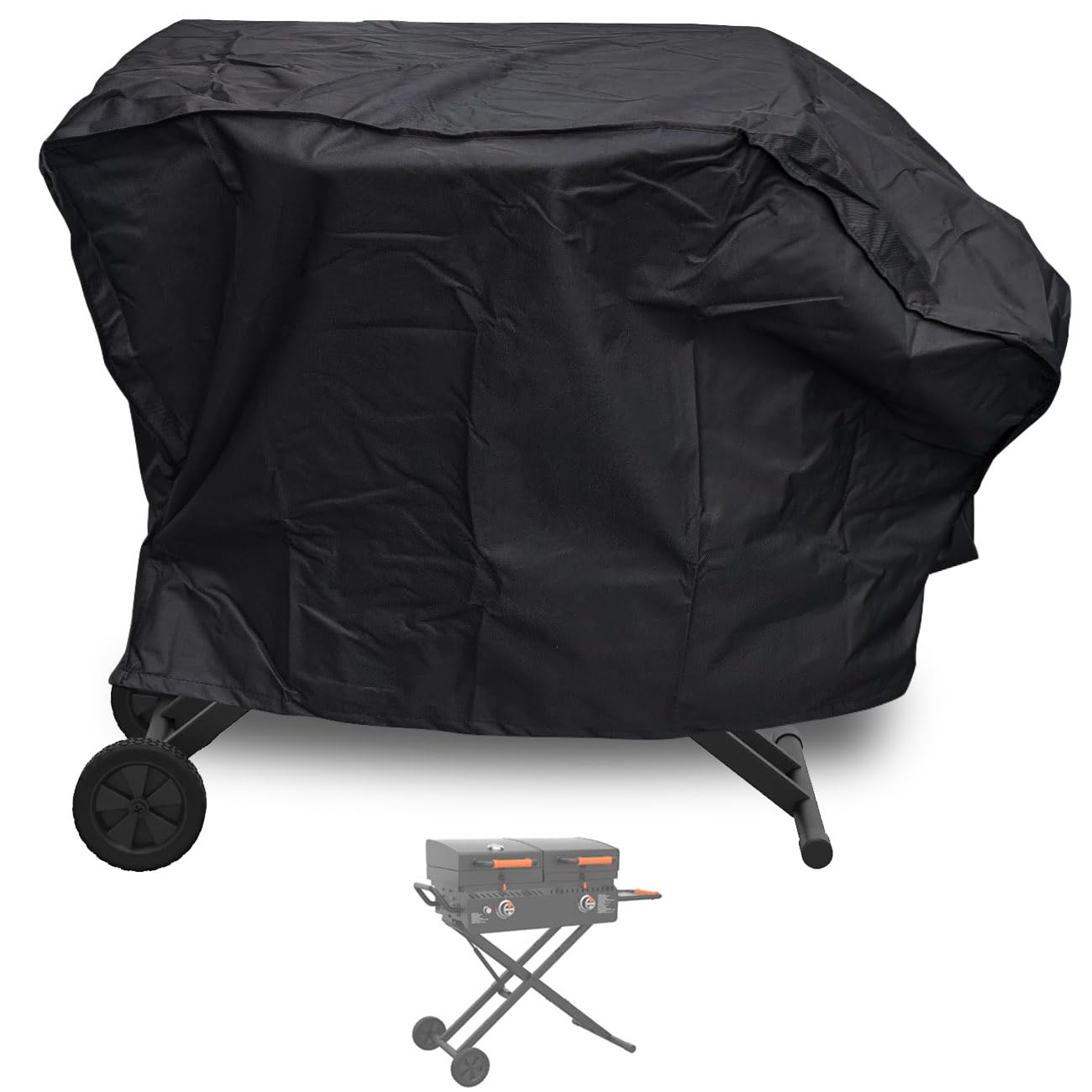 ZJYWSCH griddle cover on Blackstone 1550 On The Go Tailgater protects from rain.