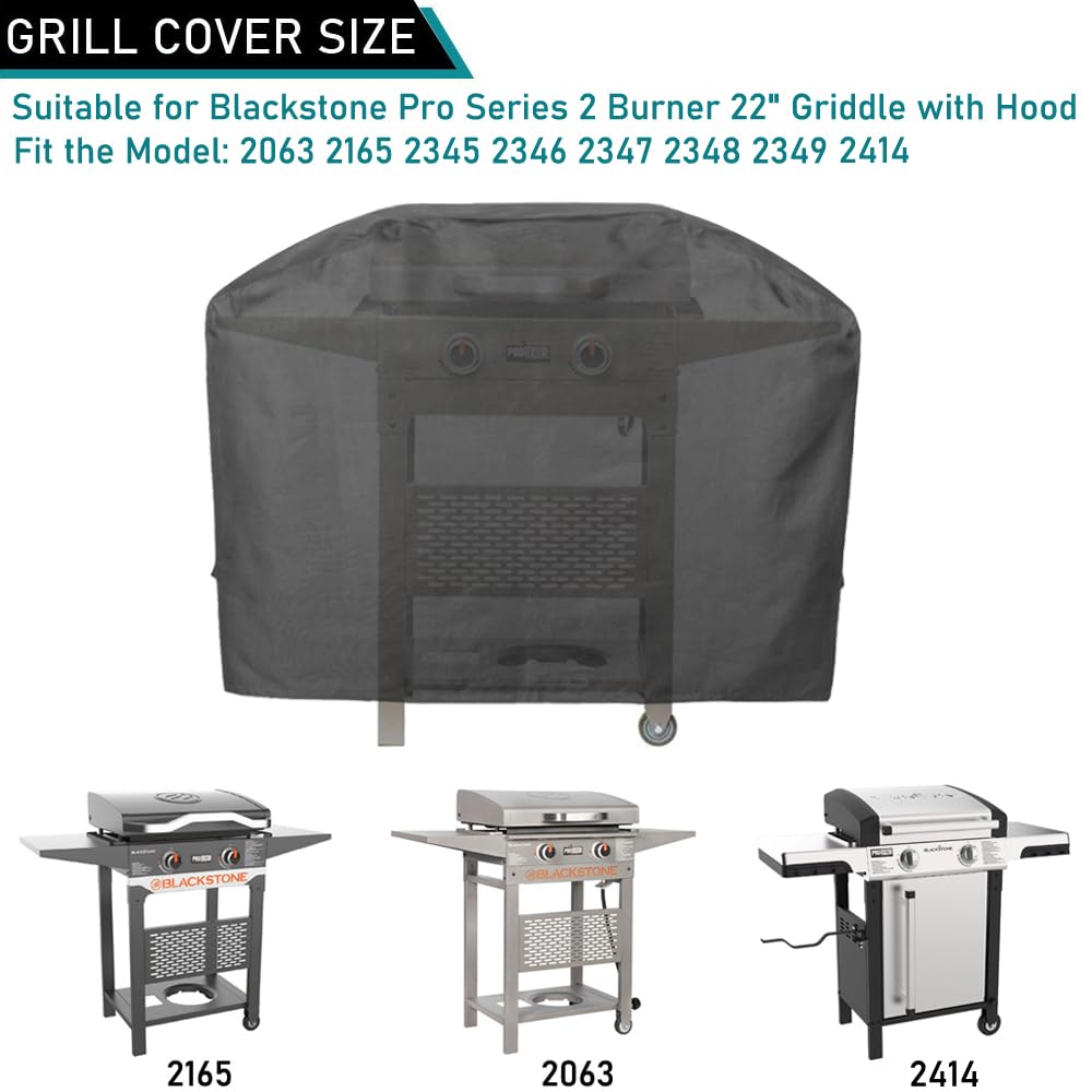 ZJYWSCH griddle cover waterproof layer shields Blackstone Pro Series in storms.