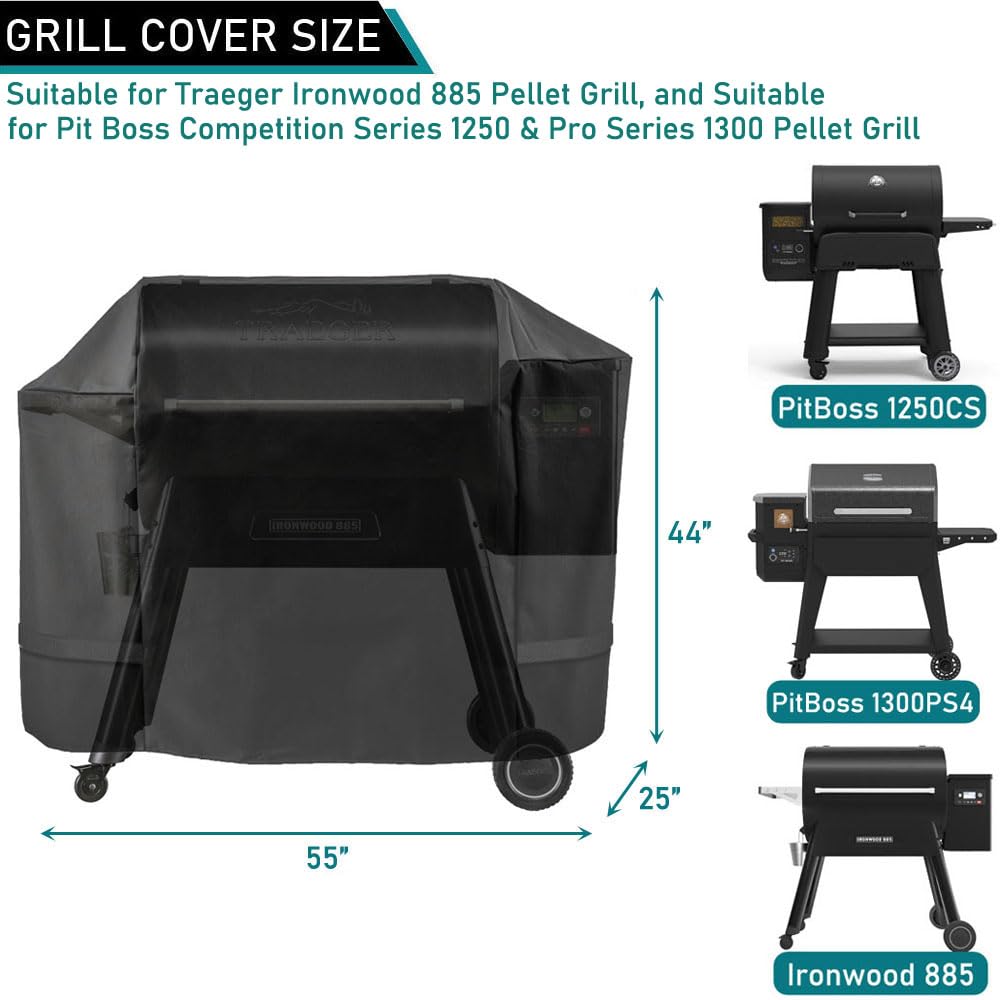 ZJYWSCH grill cover on PB1300PS4 shields from wind and rain