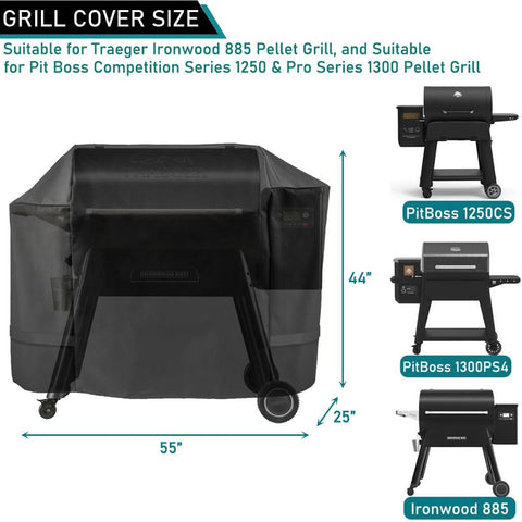 ZJYWSCH grill cover on PB1300PS4 shields from wind and rain