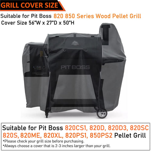 ZJYWSCH grill cover over Pit Boss 820 series displaying rugged waterproof material.