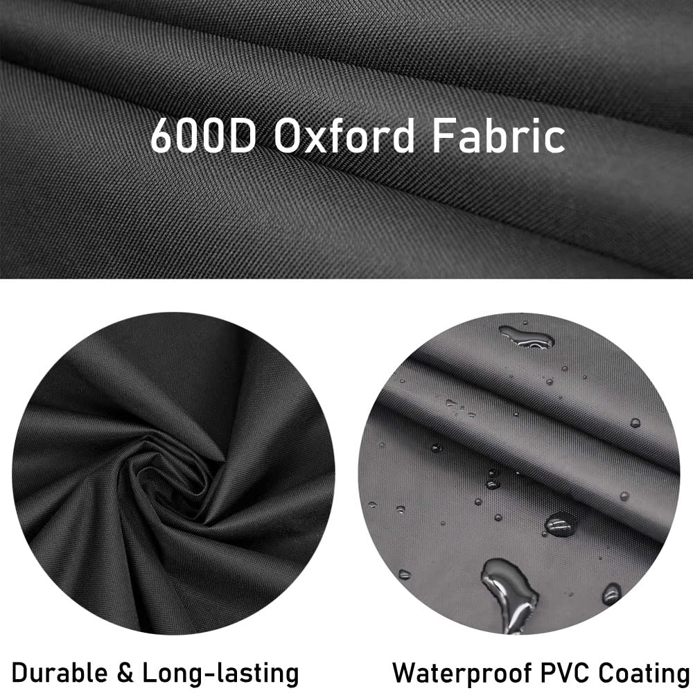 ZJYWSCH cover with bungee bottom secures against wind.