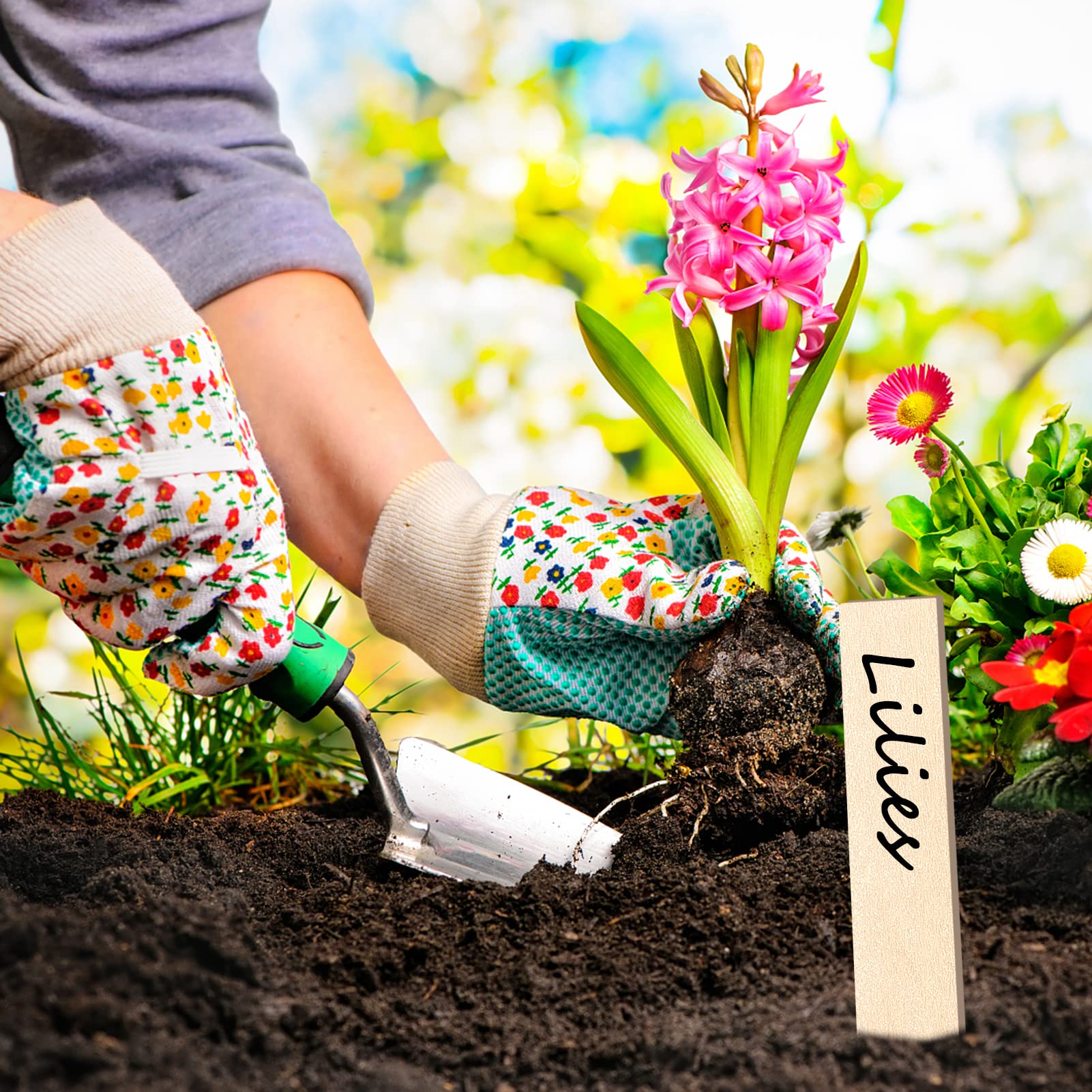Zkptops wooden plant tags for seedling identification and organization