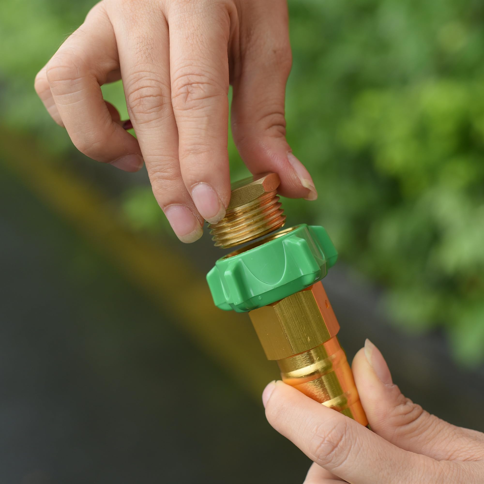 ZKZX brass end cap with washers and teflon tape, installation components.