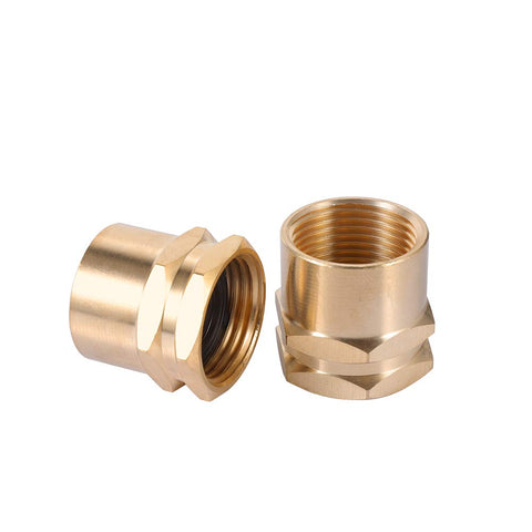 ZKZX brass GHT to NPT connector close-up highlighting rust-resistant brass