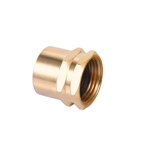 ZKZX 3/4 GHT to 3/4 NPT adapter in garden setup for easy replacement