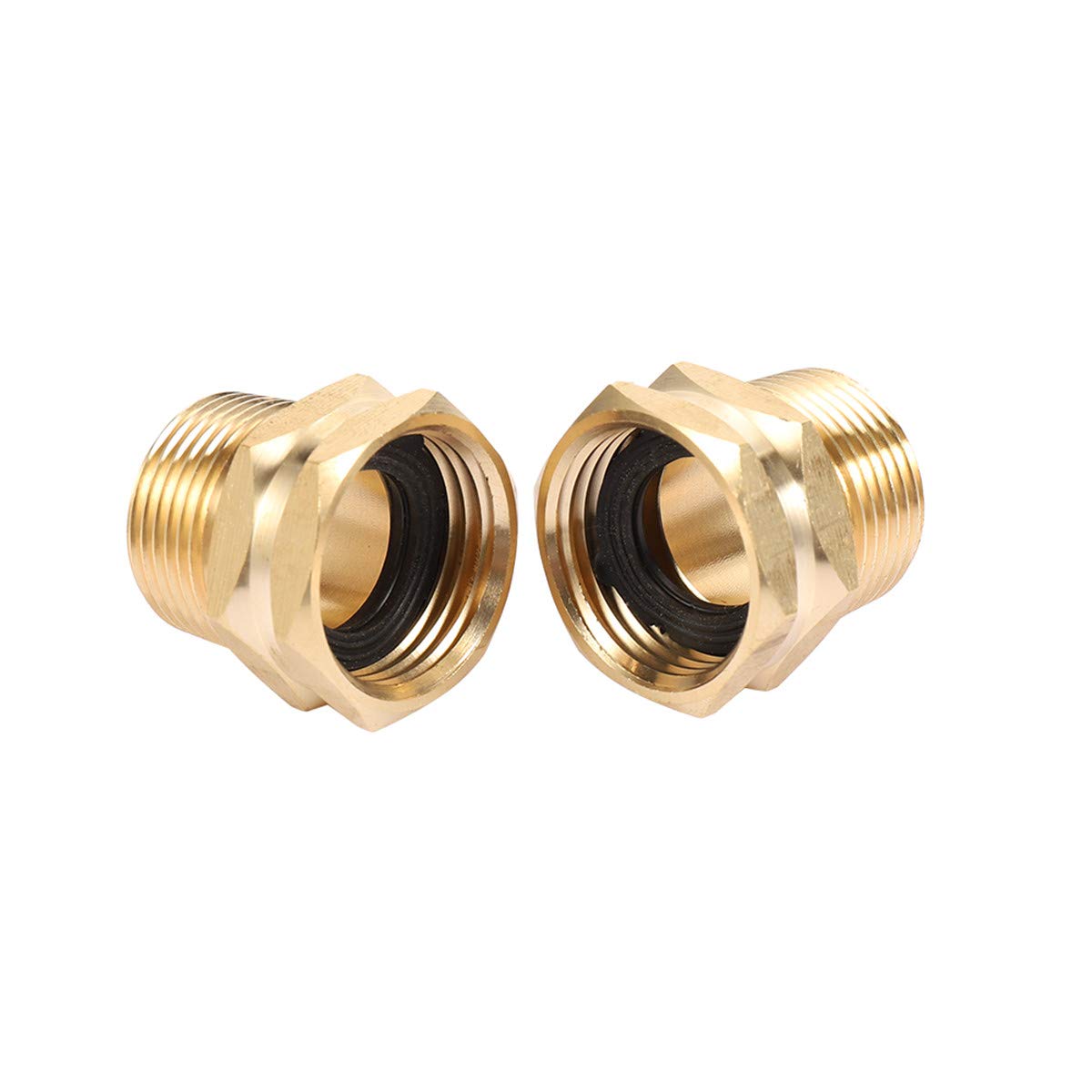 ZKZX garden hose adapter brass connection shows durable, leak-free construction for outdoor use