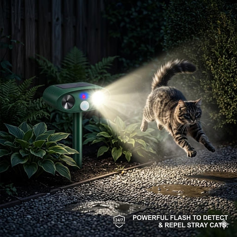 ZLieatmp 110-degree motion sensor activates deterrence when wildlife approaches.