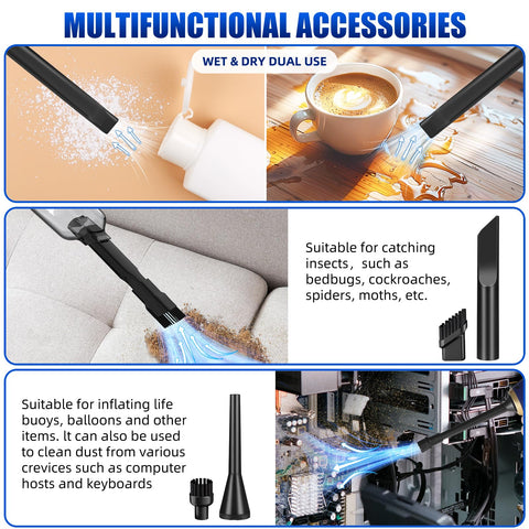ZLieatmp 120V motor delivers high-speed suction for effective capture.