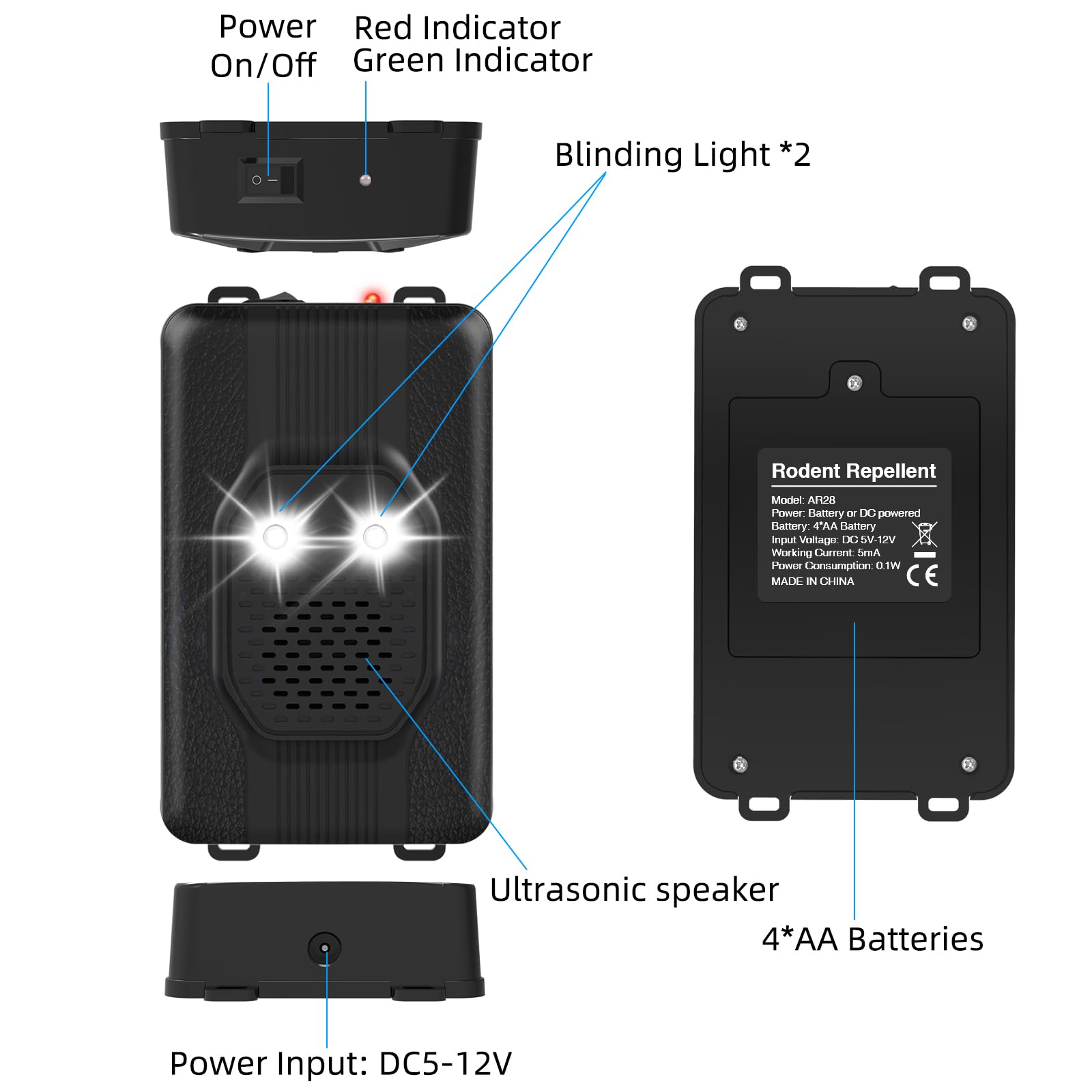 ZLieatmp 12V battery-powered option suits multiple locations.