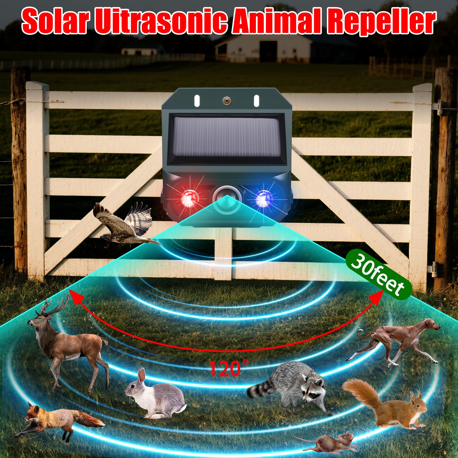ZLieatmp 360-degree coverage allows multi-unit setup for thorough yard defense.