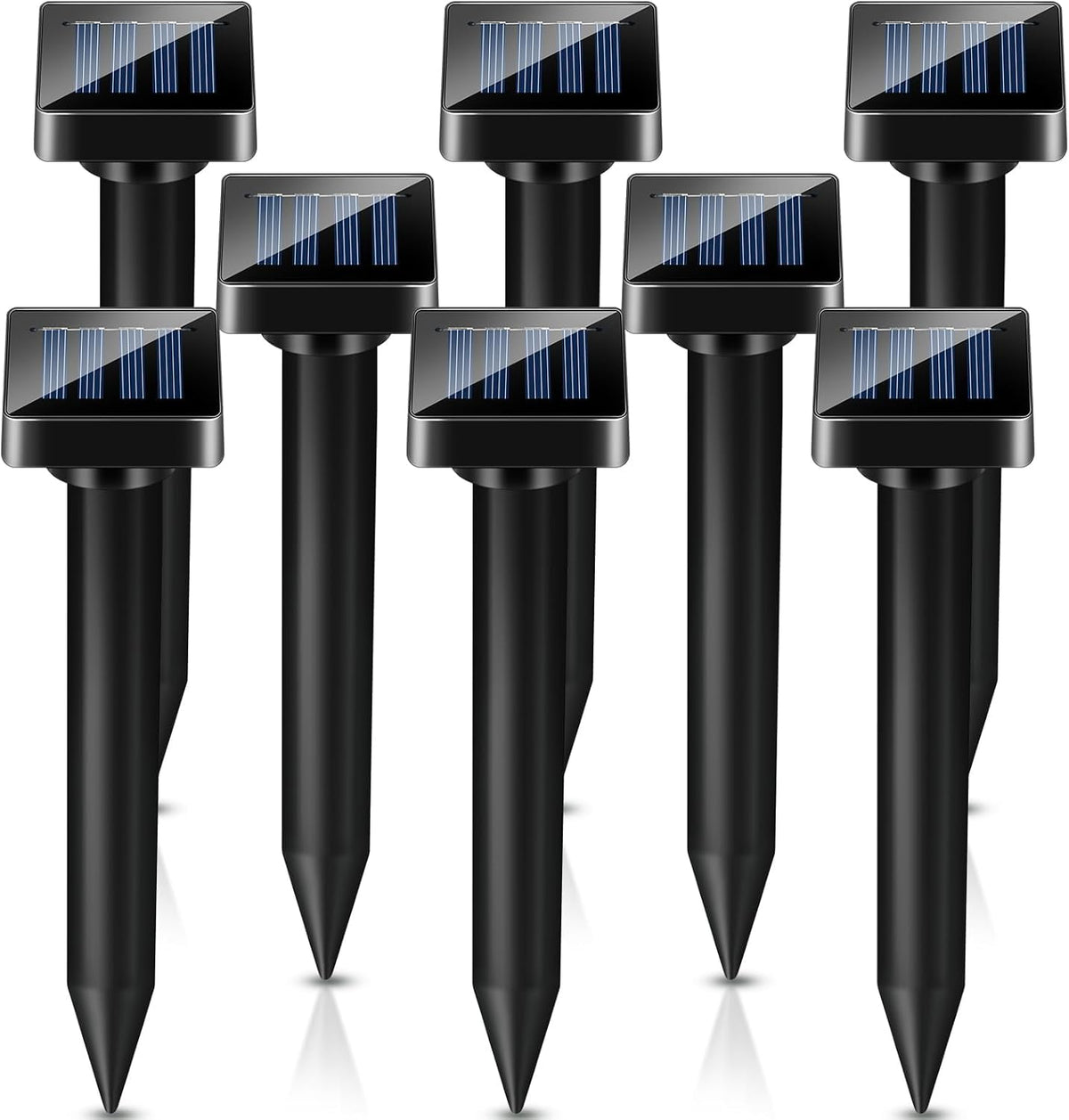 ZLieatmp 8-pack solar mole stakes for wide outdoor coverage up to 7,000 sq ft in gardens.