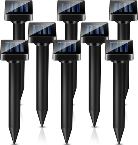 ZLieatmp 8-pack solar mole stakes for wide outdoor coverage up to 7,000 sq ft in gardens.