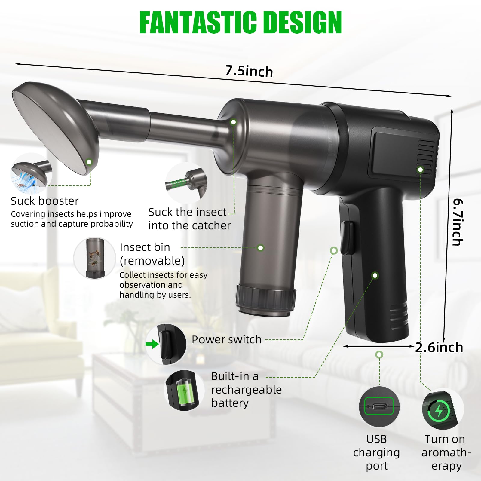 ZLieatmp ergonomic handle provides comfortable, stable grip during use.