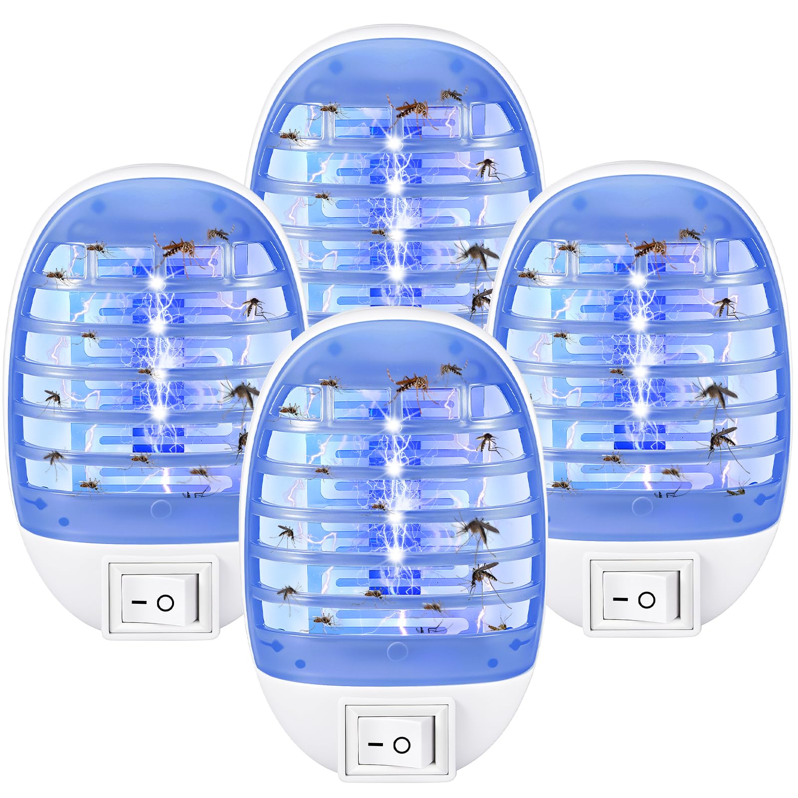 The ZLieatmp indoor bug zapper 4-pack shown in a living room provides multi-room protection.