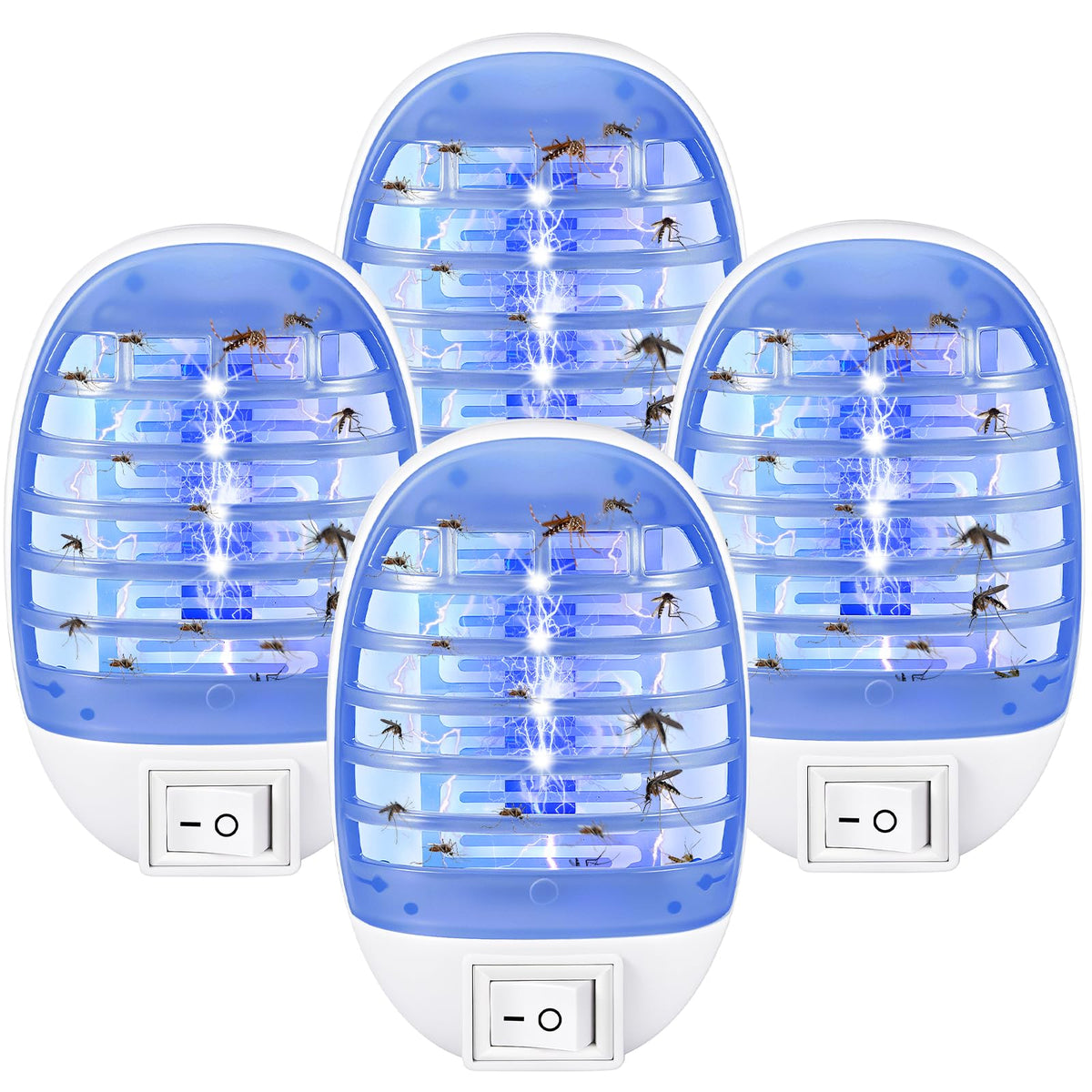 The ZLieatmp indoor bug zapper 4-pack shown in a living room provides multi-room protection.