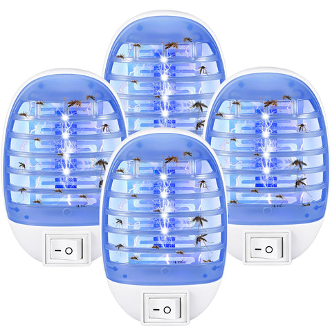 The ZLieatmp indoor bug zapper 4-pack shown in a living room provides multi-room protection.