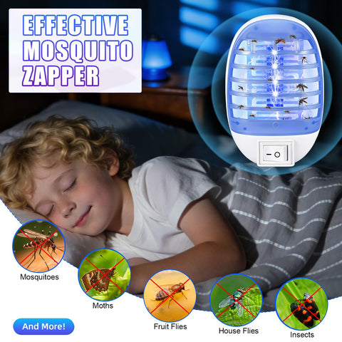 ZLieatmp bug zapper safe enclosed grid protects kids and pets nearby.