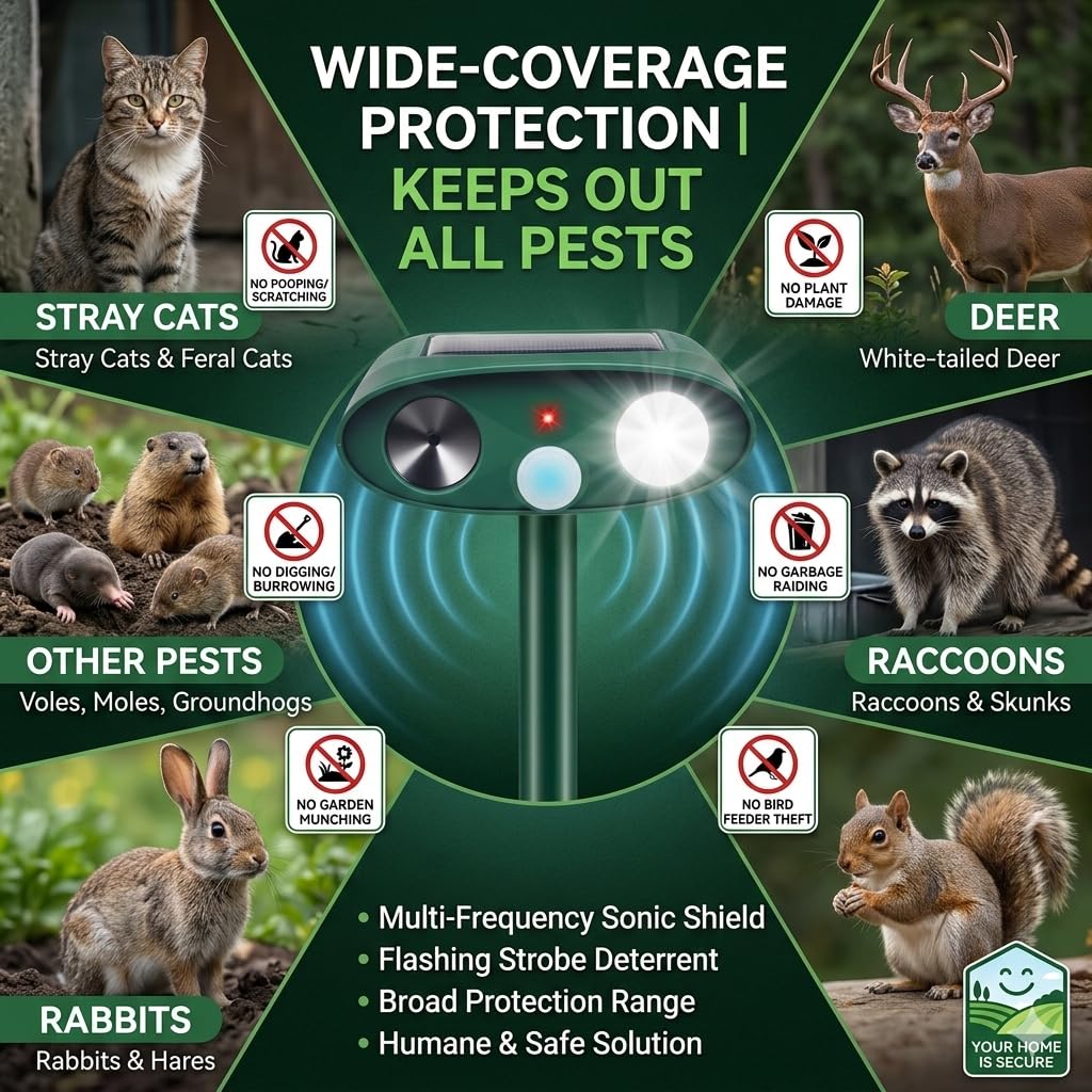 ZLieatmp four-unit setup expands coverage for gardens and lawns.