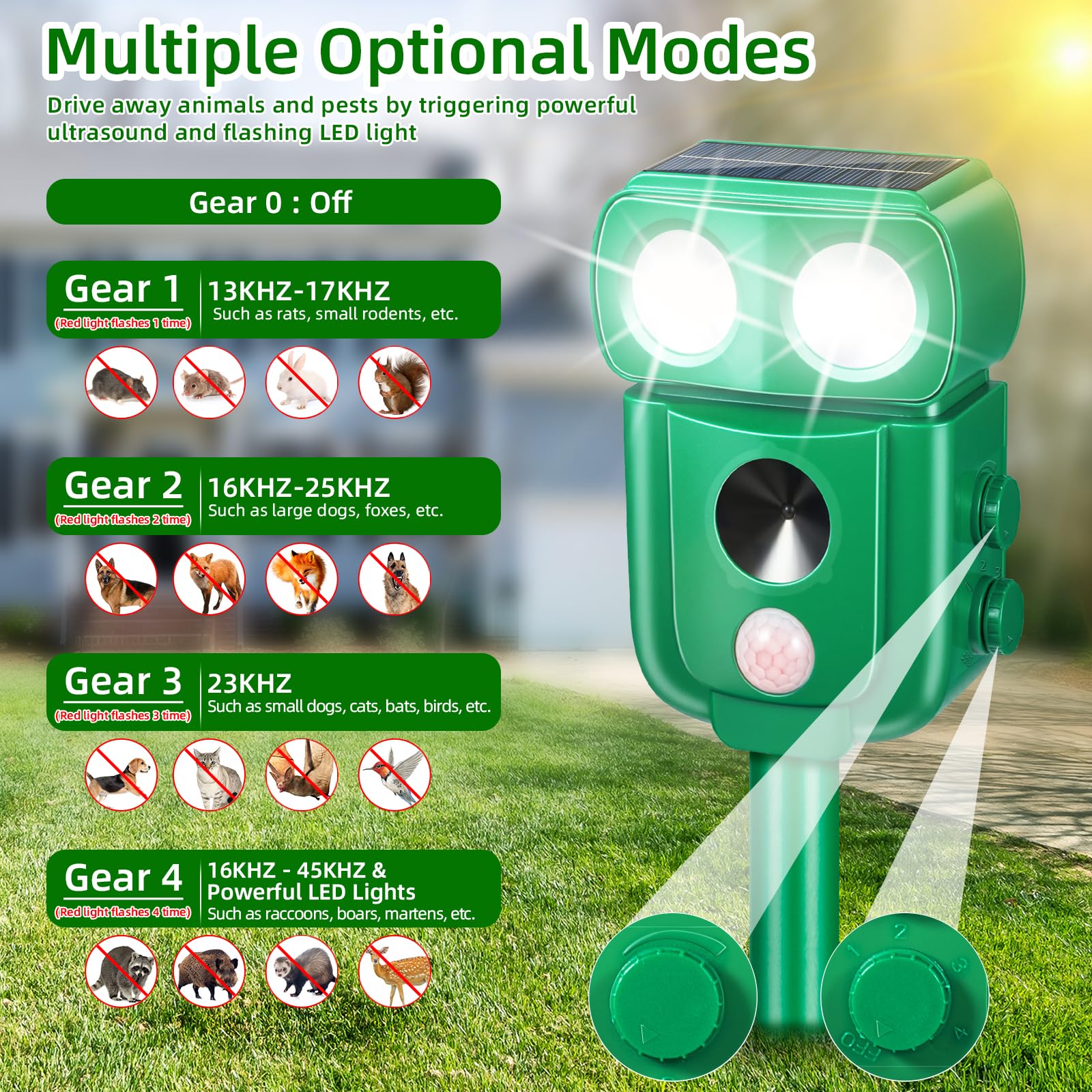 ZLieatmp ground stake installation enables easy placement in gardens.