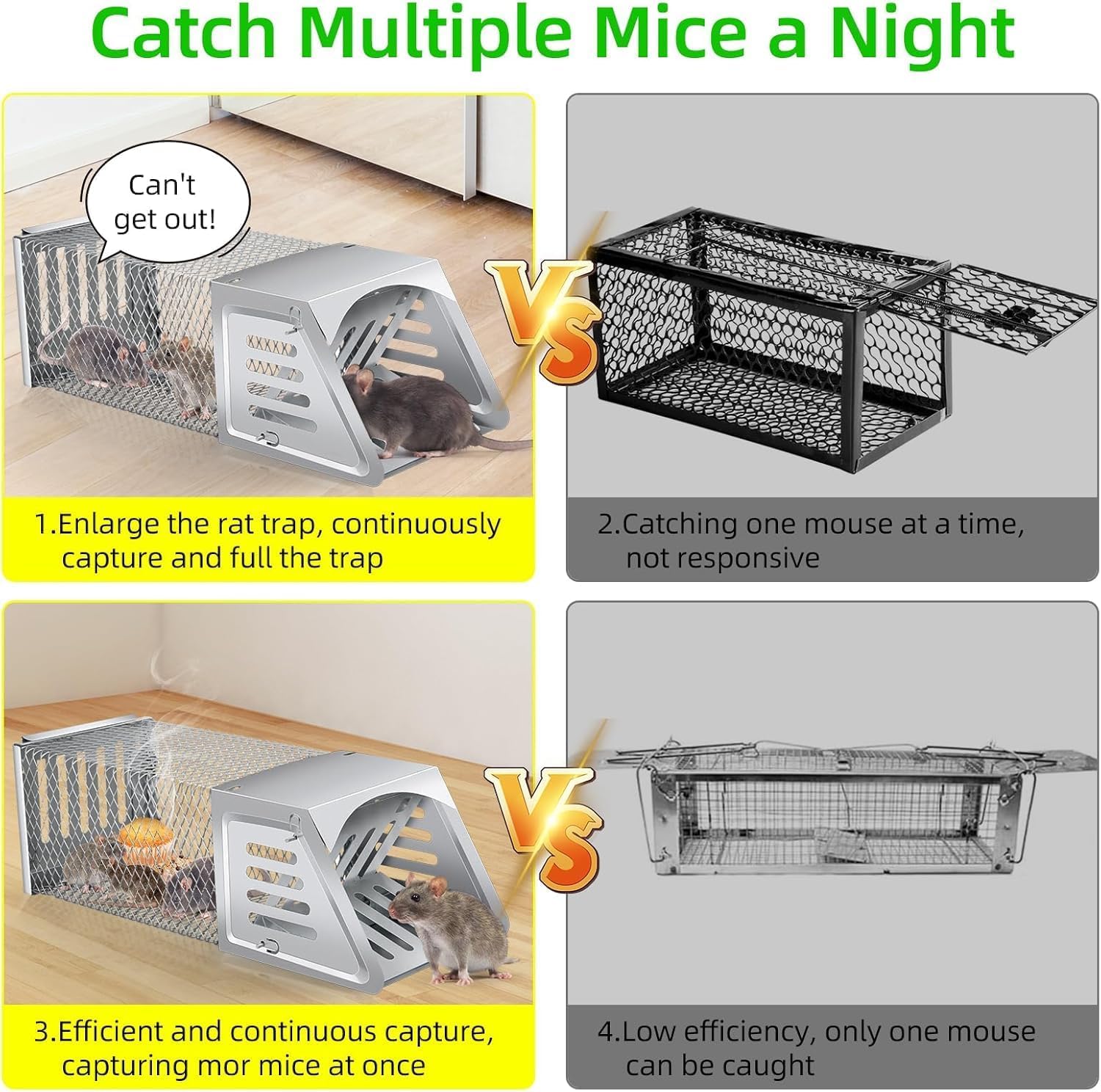 ZLieatmp Trap Usable Indoors or Outdoors for humane rodent control.