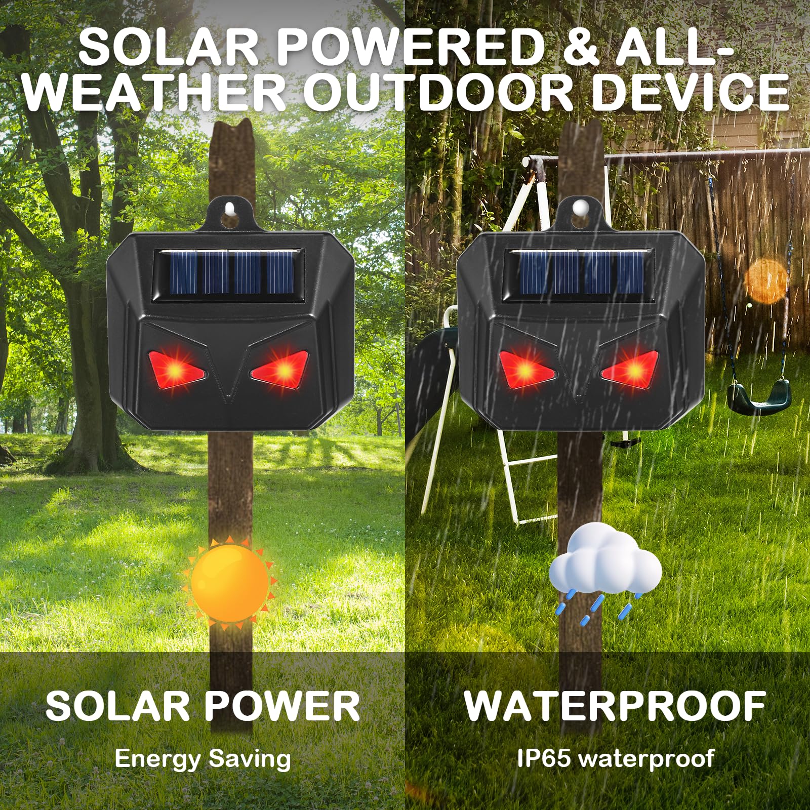 ZLieatmp IP44 all-weather design withstands rain, snow, and wind.
