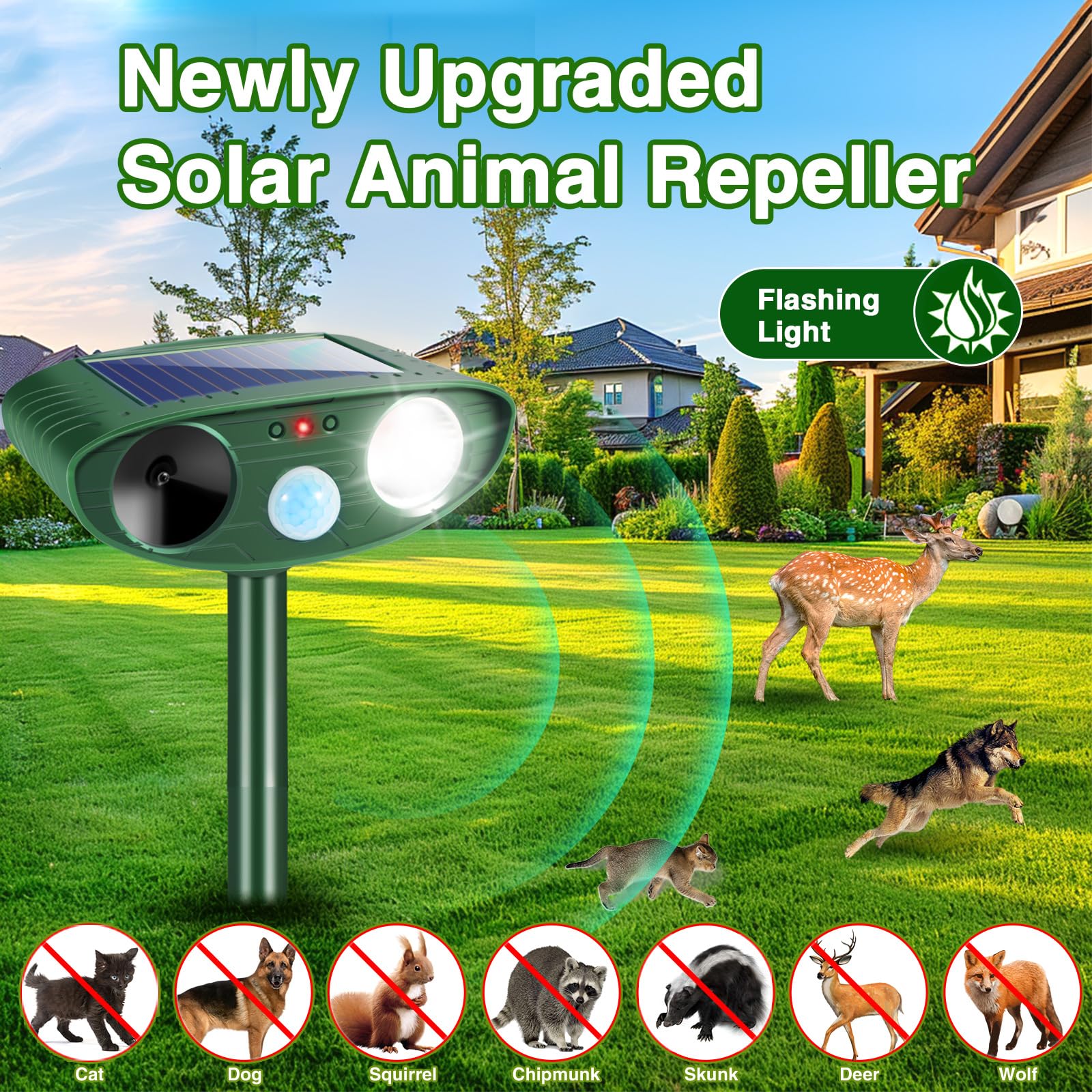 ZLieatmp IP65 waterproof outdoor unit resists rain and snow while guarding your yard.