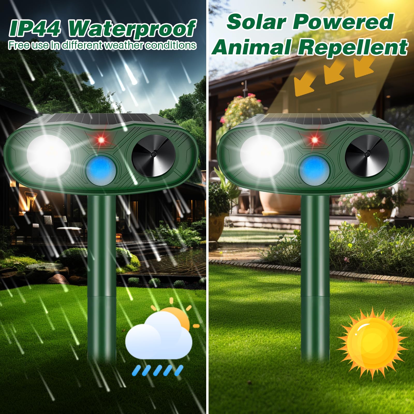 ZLieatmp LED flash light deterrent emphasizes outdoor deterrence