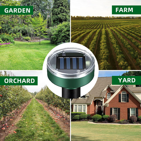 ZLieatmp multi-species pest deterrent stake protects lawns and gardens.