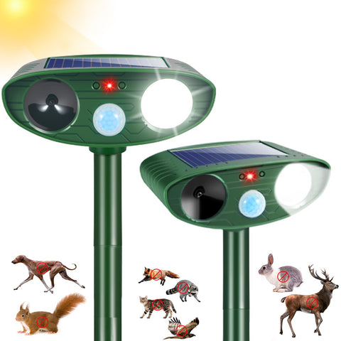 ZLieatmp night-activation LED deterrent works with ultrasonic waves for proactive protection.