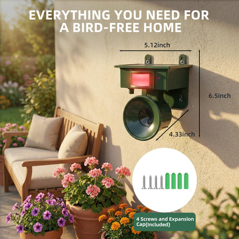 ZLieatmp outdoor-ready design supports humane pest deterrence without harsh chemicals.