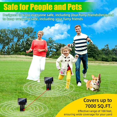 ZLieatmp pet-friendly design uses safe sound waves for yard peace.
