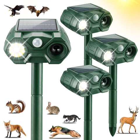 ZLieatmp solar animal repellent mounted on wall for outdoor deterrence