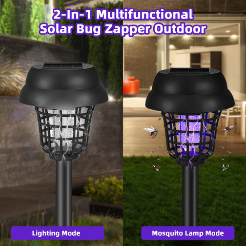 ZLieatmp solar bug zapper dual-light mode enables lure and ambience