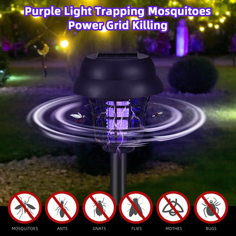 ZLieatmp solar bug zapper ground stake installation for easy lawn setup