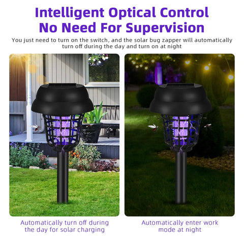 ZLieatmp solar bug zapper IP65 waterproof housing withstands rain
