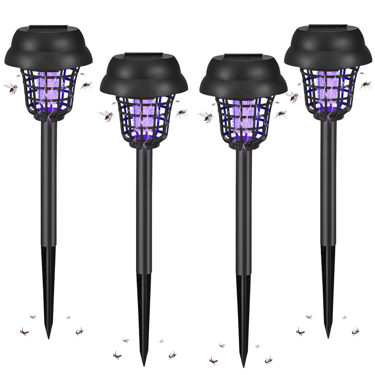 ZLieatmp solar bug zapper outdoor view creates pest-free yard ambience