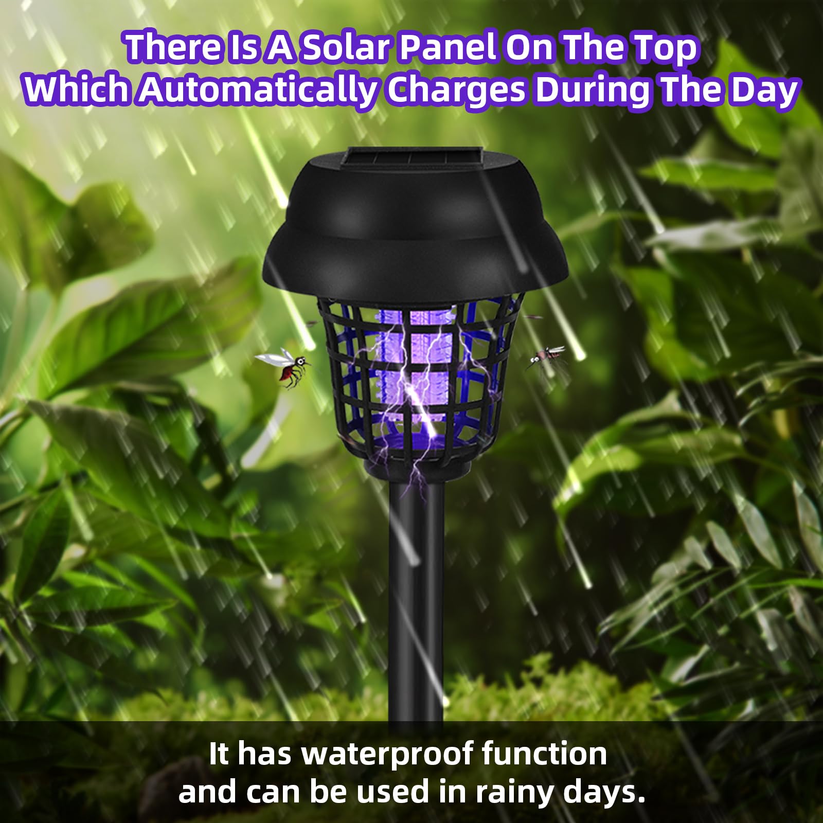 ZLieatmp solar bug zapper safety design protects curious fingers
