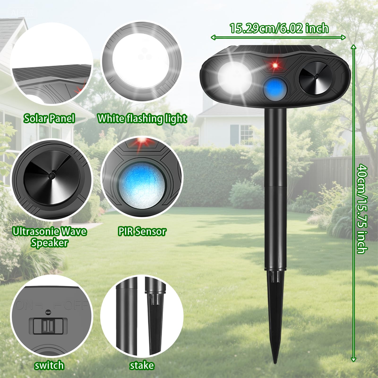 ZLieatmp 110-degree coverage aids broader outdoor protection.