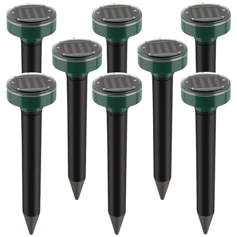 ZLieatmp solar mole repellent stake outdoors deters burrowing pests for a healthier lawn.
