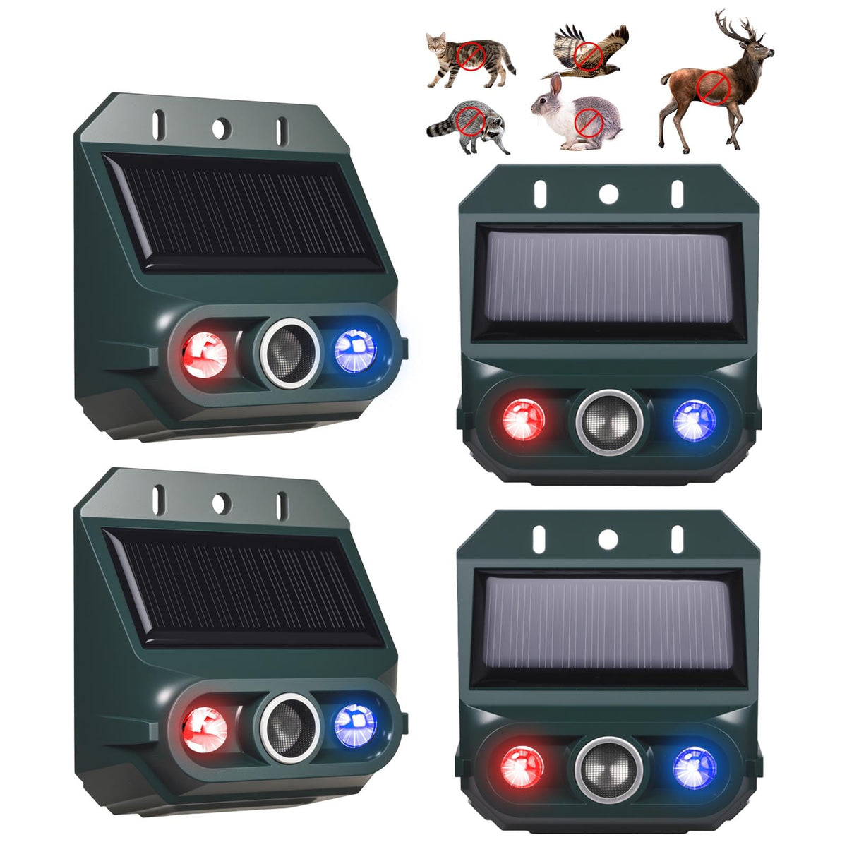 ZLieatmp solar nocturnal animal repeller with dusk glow deters pests without noise.