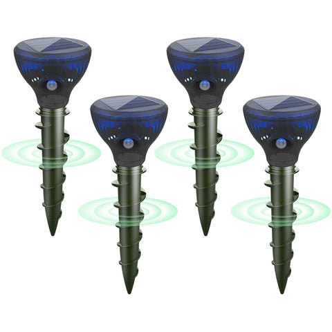 ZLieatmp solar panel mole repeller protecting the lawn from burrowing pests