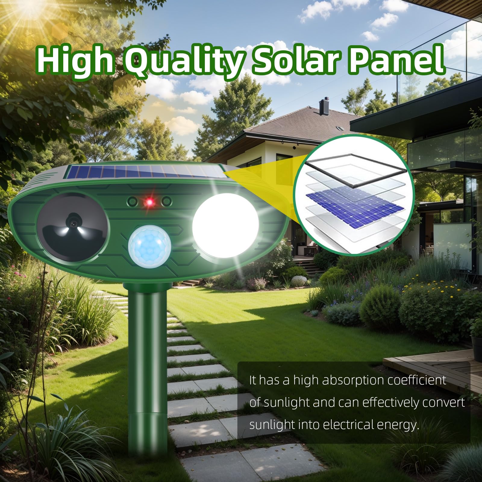 ZLieatmp solar panel top-view powers the device with minimal maintenance.