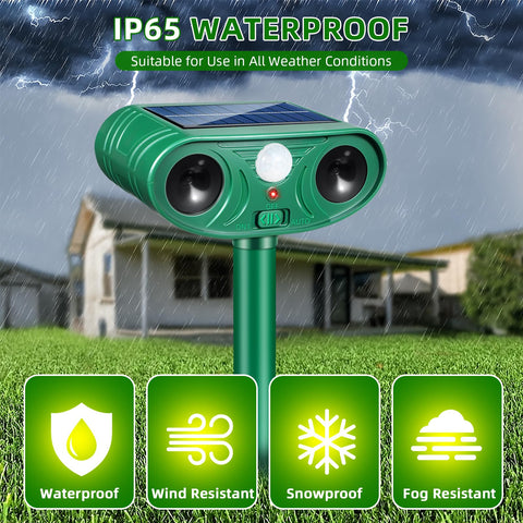 ZLieatmp solar squirrel deterrent protects vegetable patches.