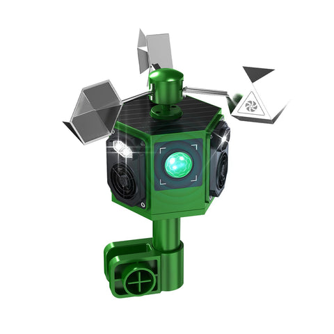 ZLieatmp Solar Ultrasonic Bird Repellent in outdoor front view for yard protection.