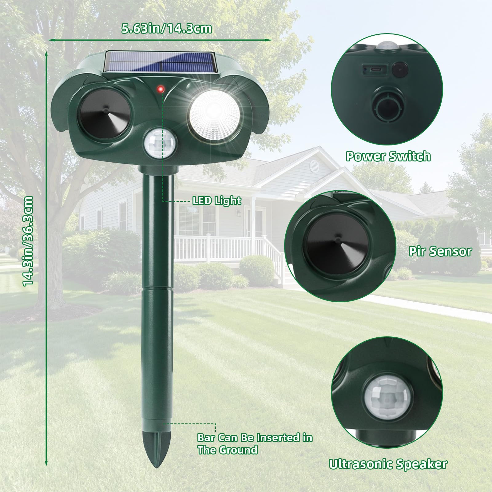 ZLieatmp dual charging solar and USB for continuous operation