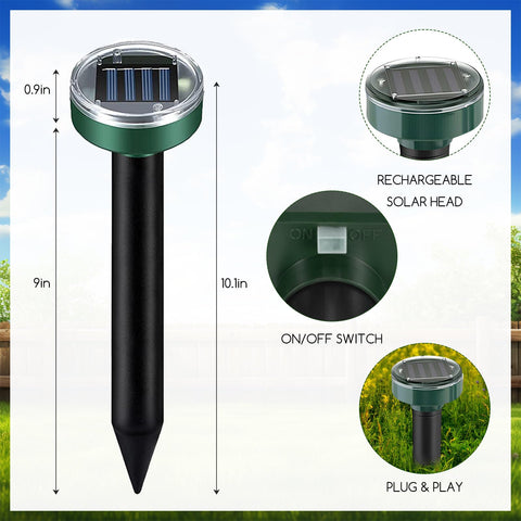ZLieatmp vole repellent stake for garden beds keeps soil intact and plants safe.