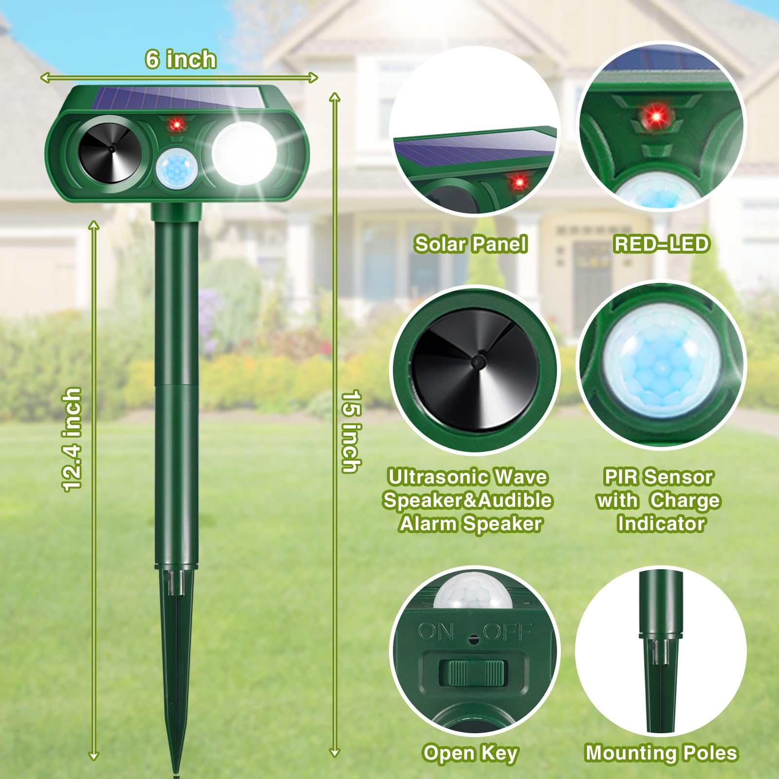 ZLieatmp Sonic Fortress Pro no chemicals, humane deterrent.