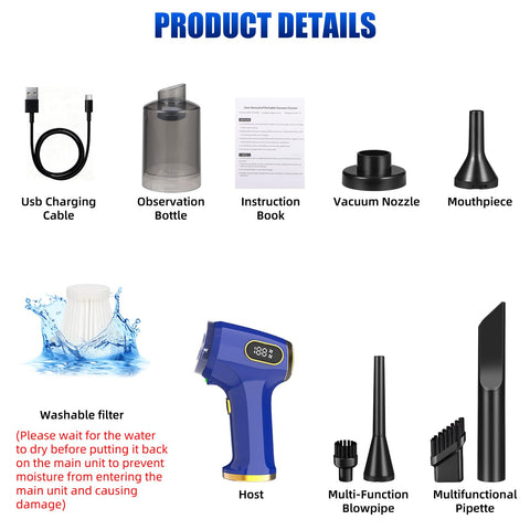ZLieatmp suction up to 12000 Pa captures small pests quickly.