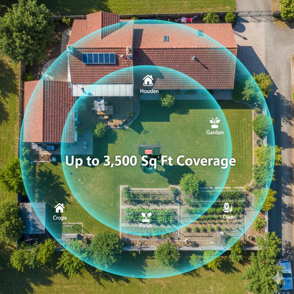 ZLieatmp versatile mounting on trees, fences, or walls for flexible setup.